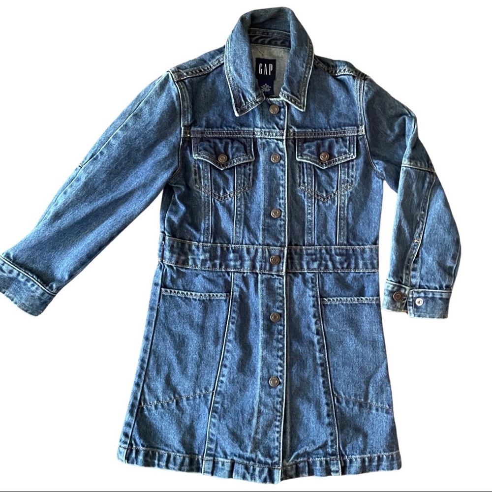 Girls Gap Denim Jacket Dress Size 5-6. Vintage 2001.